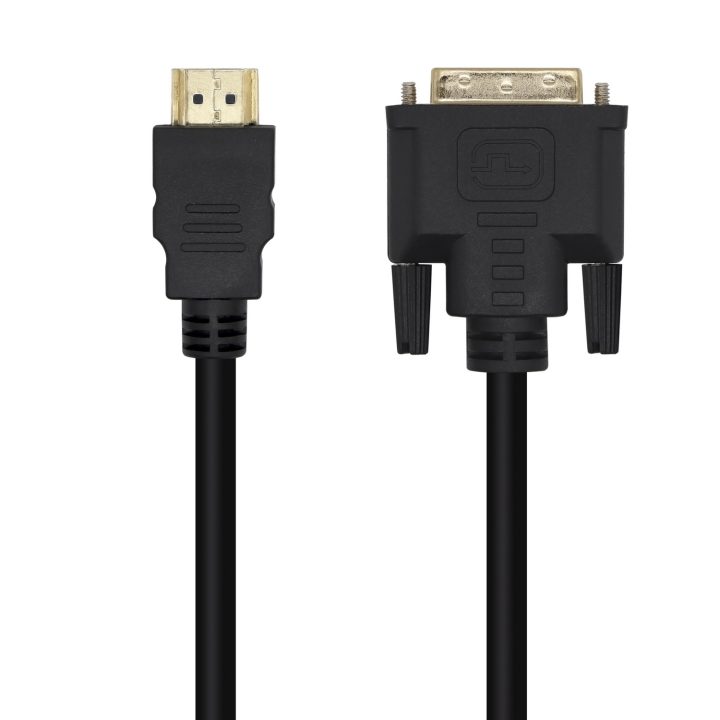 AISENS DVI to HDMI Cable, DVI 18+1/M-HDMI A/M, Black, 3.0m
