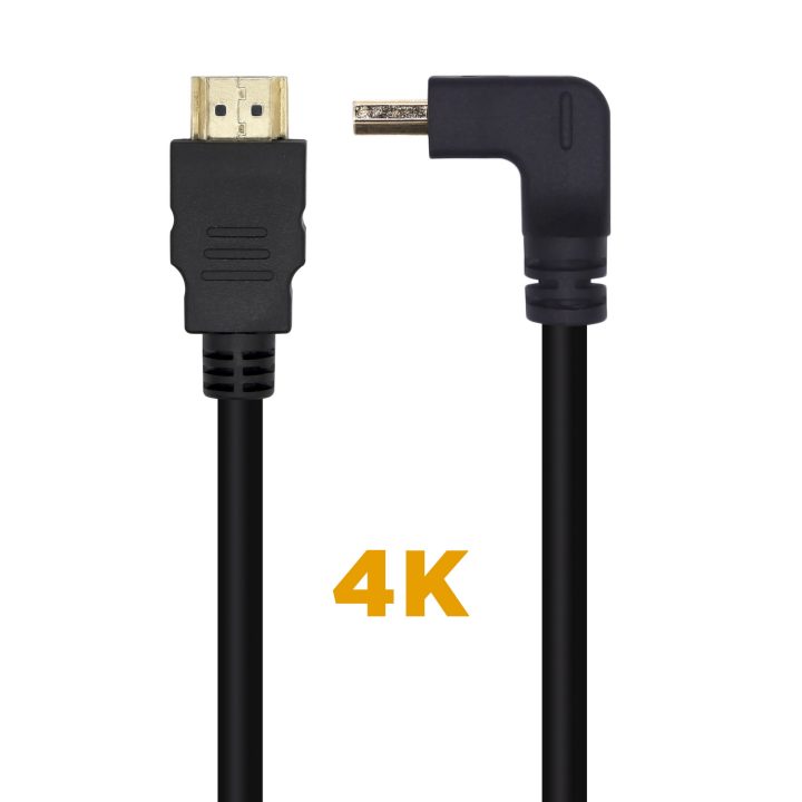 AISENS Premium High-Speed Right-Angle HDMI V2.0 Cable / HEC 4K@60Hz…