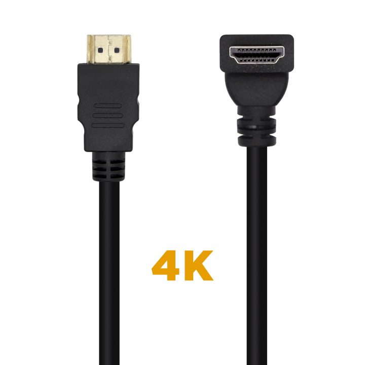 AISENS Premium High-Speed Right-Angle HDMI V2.0 Cable / HEC 4K@60Hz…