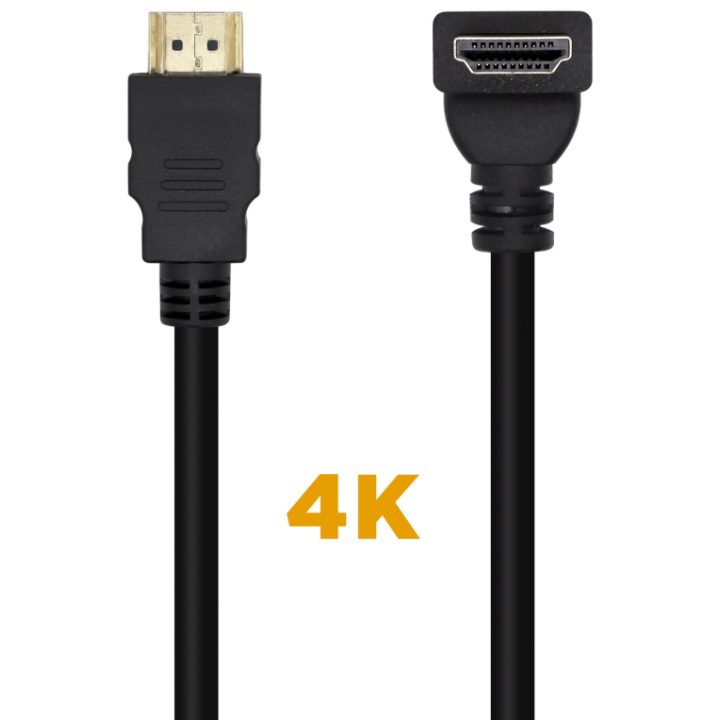 AISENS Premium High-Speed Right-Angle HDMI V2.0 Cable / HEC 4K@60Hz…