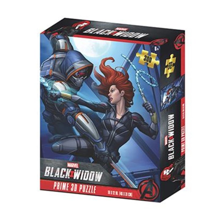 Puzzle lenticular prime 3d Marvel Black Widow e Taskmaster 200 peças
