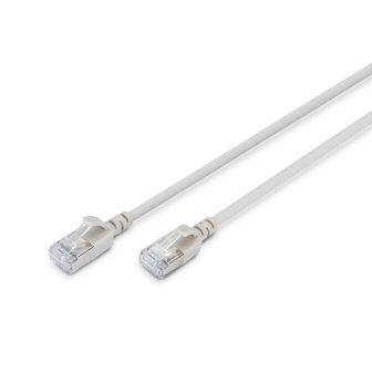 DIGITUS Slim Patch Cable RJ45-RJ45, Cat. 6A, F/FTP, AWG 32/7, LSOH…