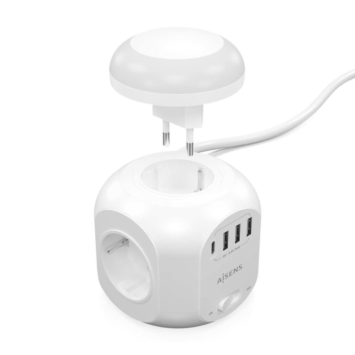 AISENS Desktop Power Strip Multifunction with 4 Outlets + 1XUSB-C…