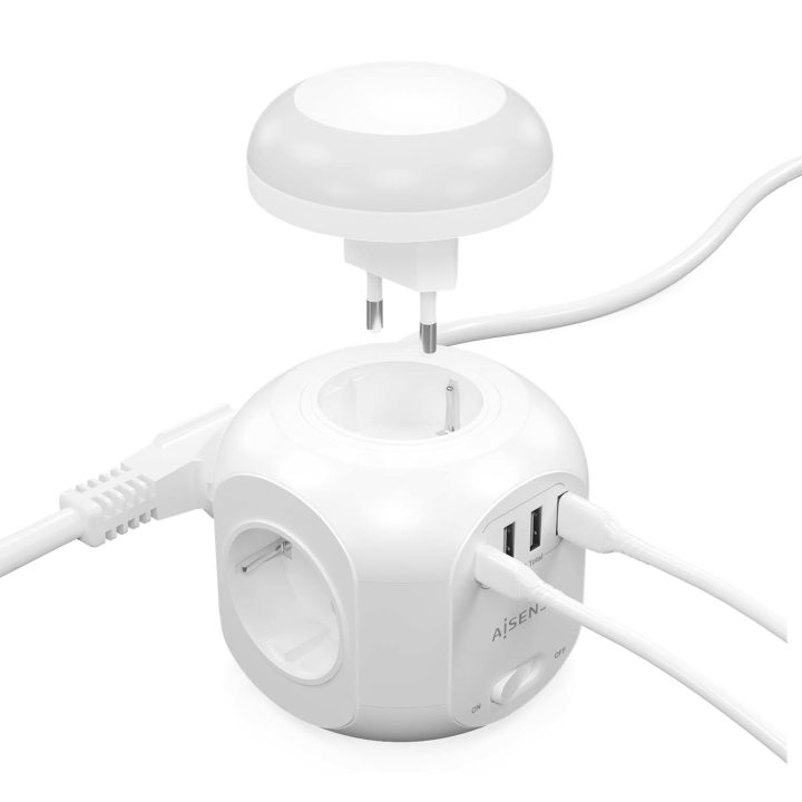 AISENS Desktop Power Strip Multifunction with 4 Outlets + 1XUSB-C…