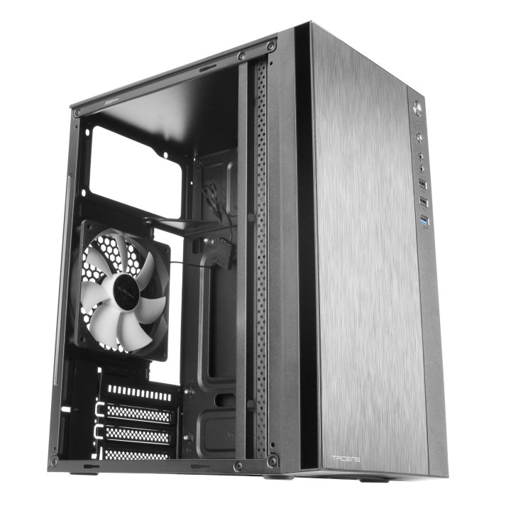 Tacens Anima ACX, Micro ATX Mini Tower Case, Polished Aluminum Front…
