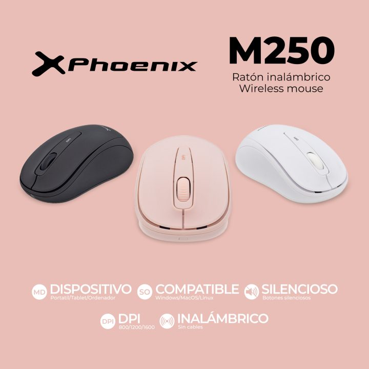 Phoenix technologies Phoenix M250 rato sem fios 2,4 GHz recetor USB…