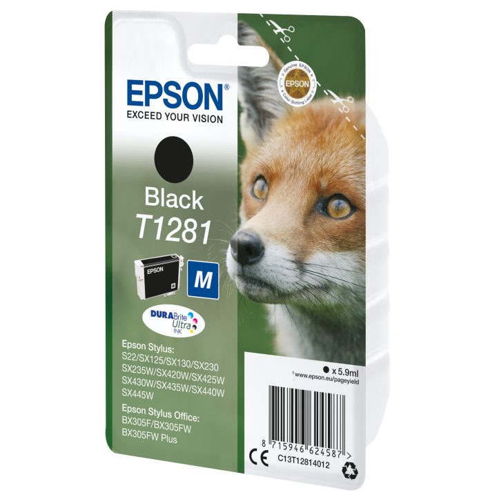 Epson Fox Black Ink T1281 DURABrite Ultra Fox