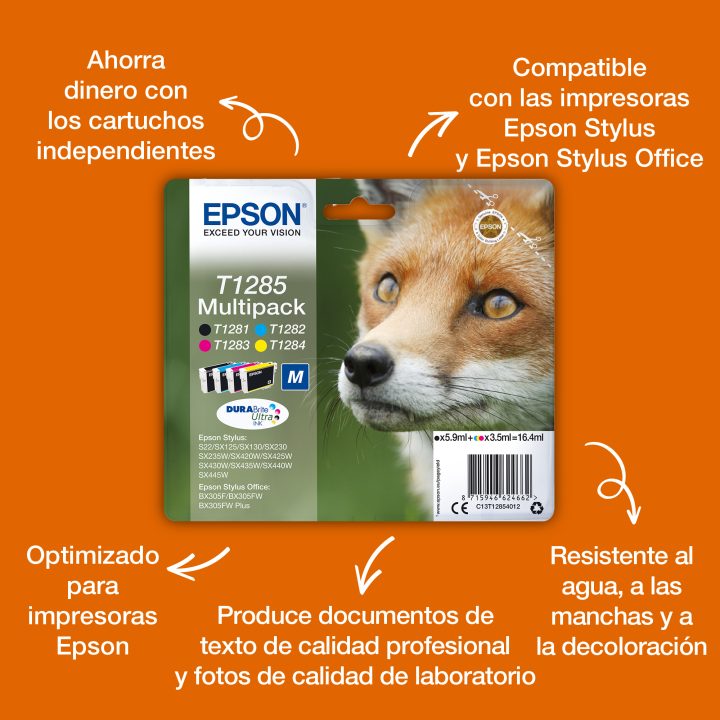 Epson Fox Black Ink T1281 DURABrite Ultra Fox