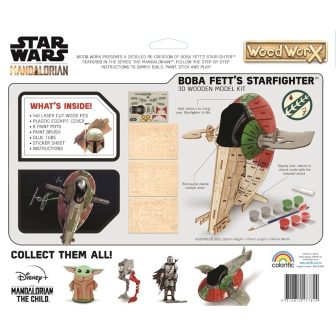 Woodwork Star Wars Boba Fett Slave 1 Wooden Paint-Your-Own Replica