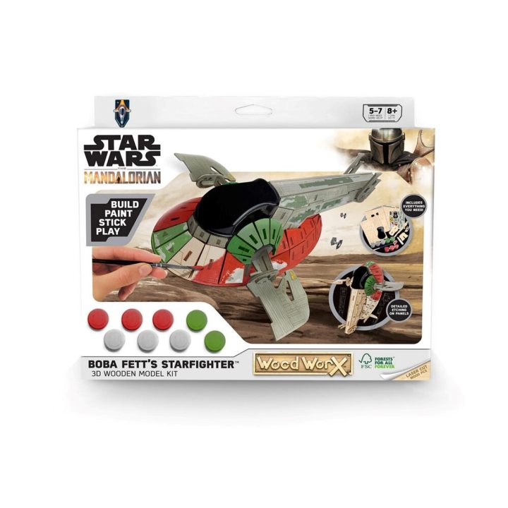 Woodwork Star Wars Boba Fett Slave 1 Wooden Paint-Your-Own Replica