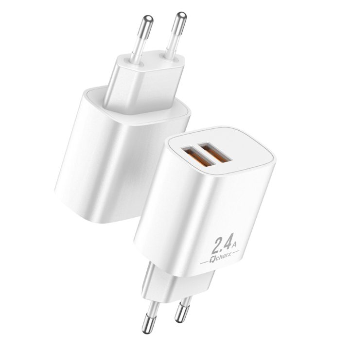 Qcharx international Cargador qcharx apolo 2.4a 2 puerto USB a blanco…
