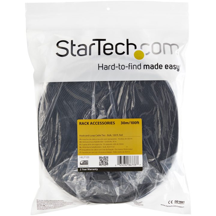 StarTech.com 7.6m Hook and Loop Roll - Reusable Hook and Loop Strips…
