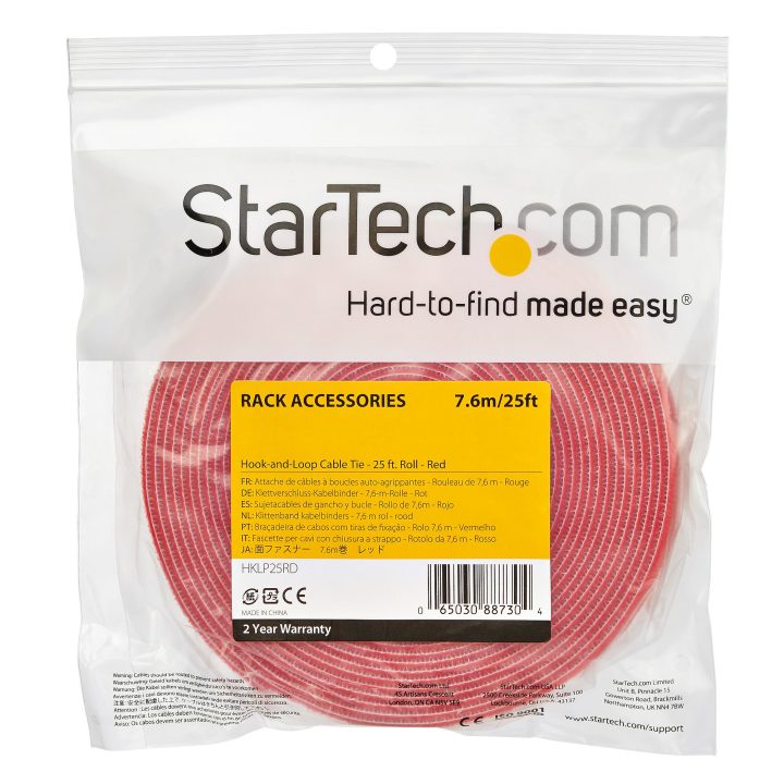StarTech.com Bobina de 7,6m de Gancho y Bucle - Tiras Reutilizables…