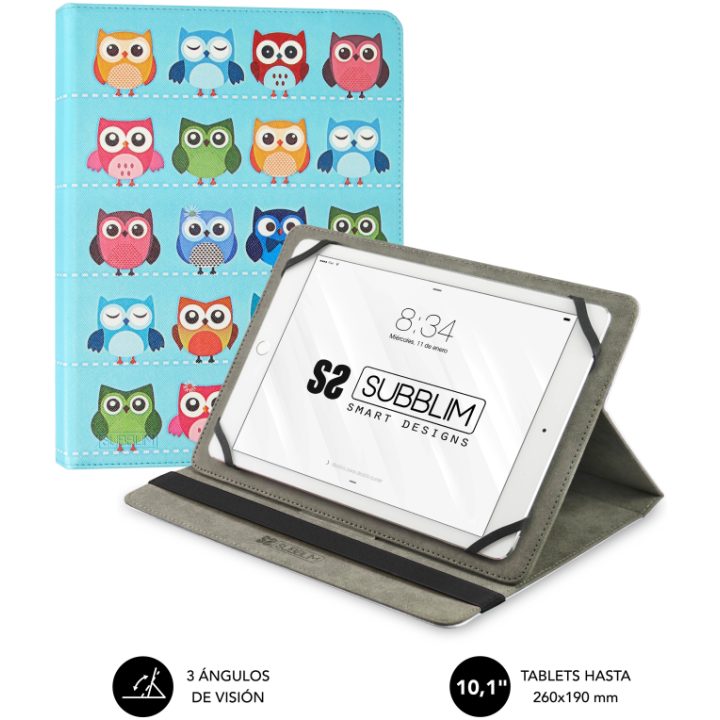Funda Subblim trendy case para tablet 10.1 pulgadas buhos…