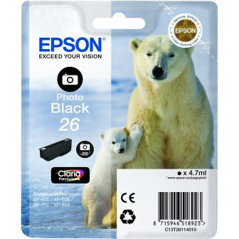 Epson Polar bear Cartucho 26 negro foto