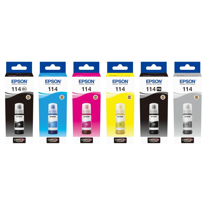 Garrafa de tinta magenta Epson 114 EcoTank