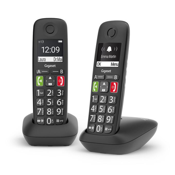 Gigaset E290 Duo DECT/Analog Phone Caller ID White (L36852-H2901-D202)