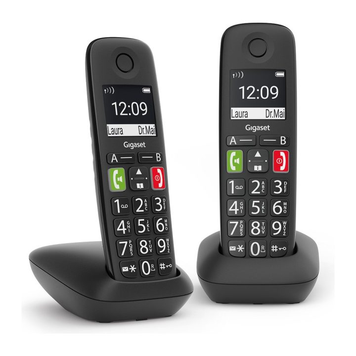 Gigaset E290 Duo DECT/Analog Phone Caller ID White (L36852-H2901-D202)