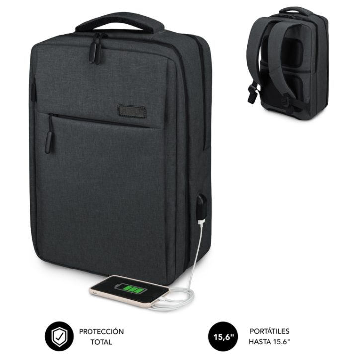 Mochila para portatil Subblim traveller airpadding 15.6 pulgadas gris…