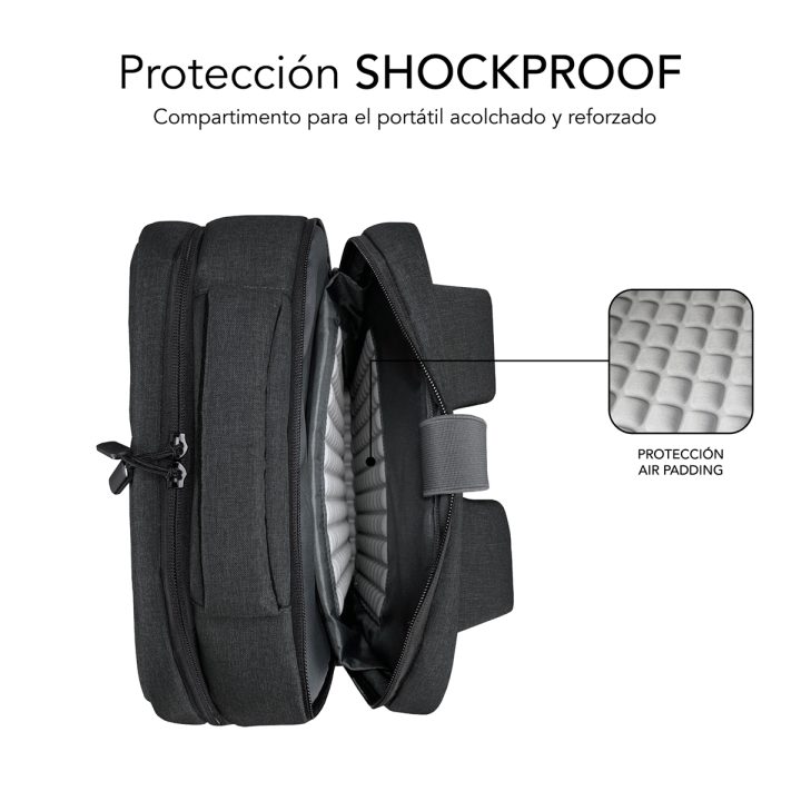 Mochila para portátil Subblim traveller airpadding 15,6 polegadas…