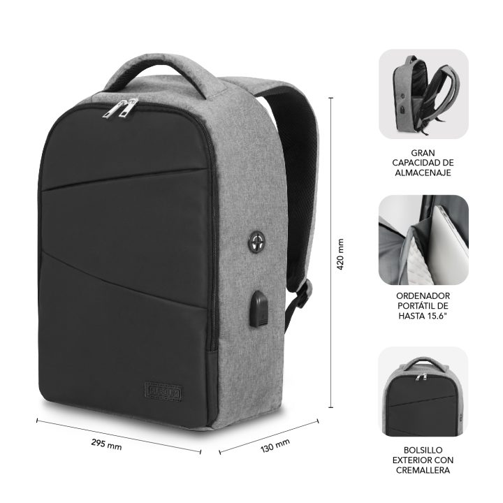 Subblim Mochila antirrobo secure v2 ap antitheft backpack 16" black…