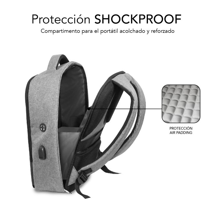 Subblim Mochila antirrobo secure v2 ap antitheft backpack 16" black…