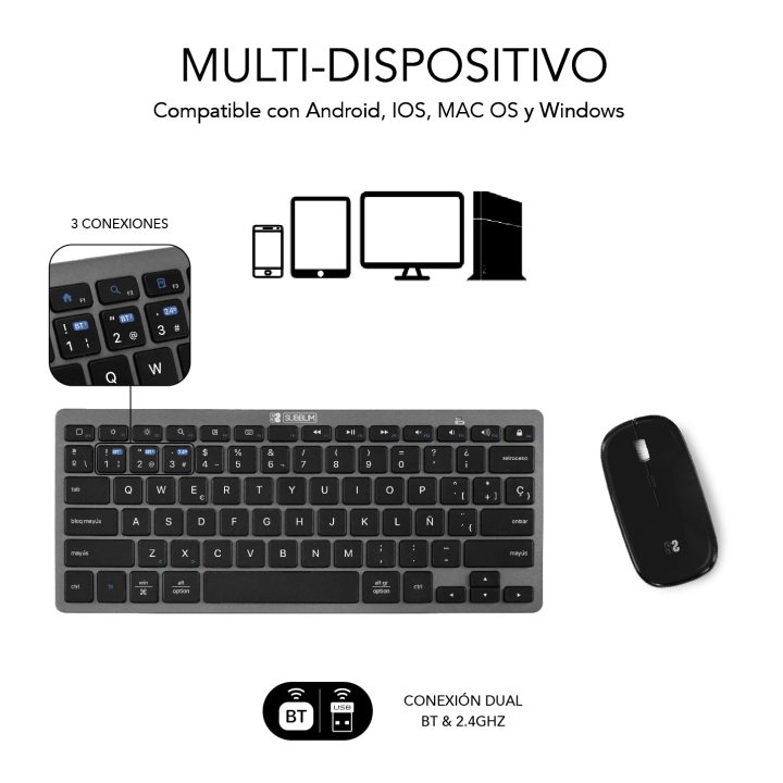 Subblim subkbc-OCO020 Wireless Keyboard + Mouse