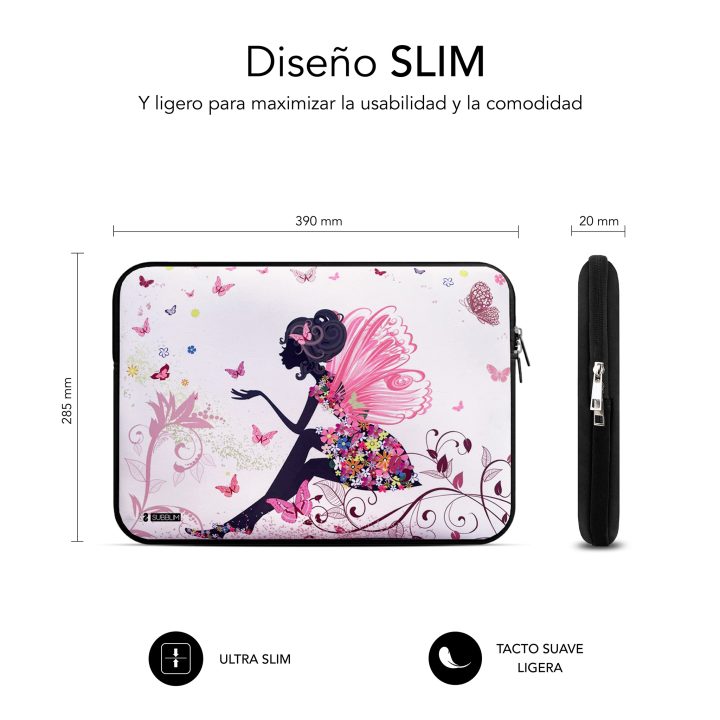 Subblim Capa para Computador Neoprene Trendy Sleeve Neo Hada 15,6"…