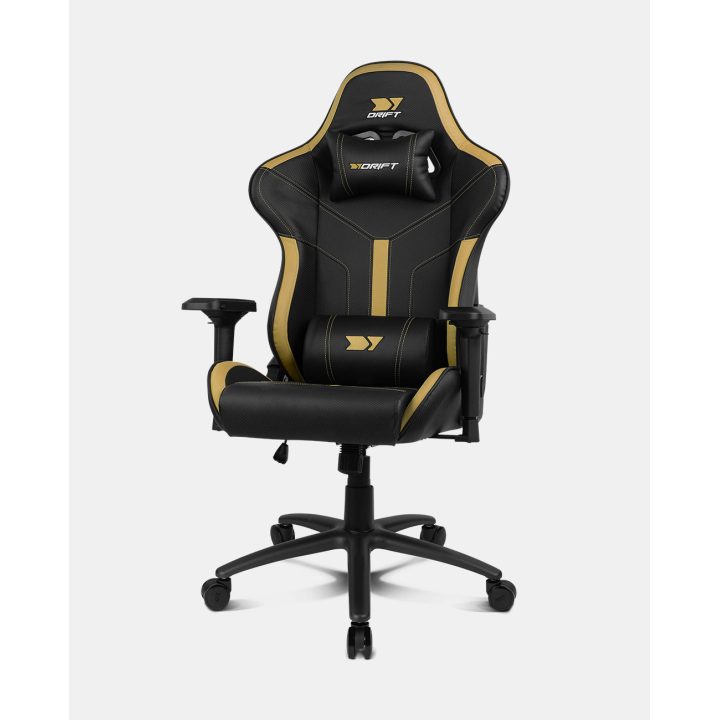 Drift DR350 Gaming Chair Padded Seat Gold, Black (DR350GOLD)