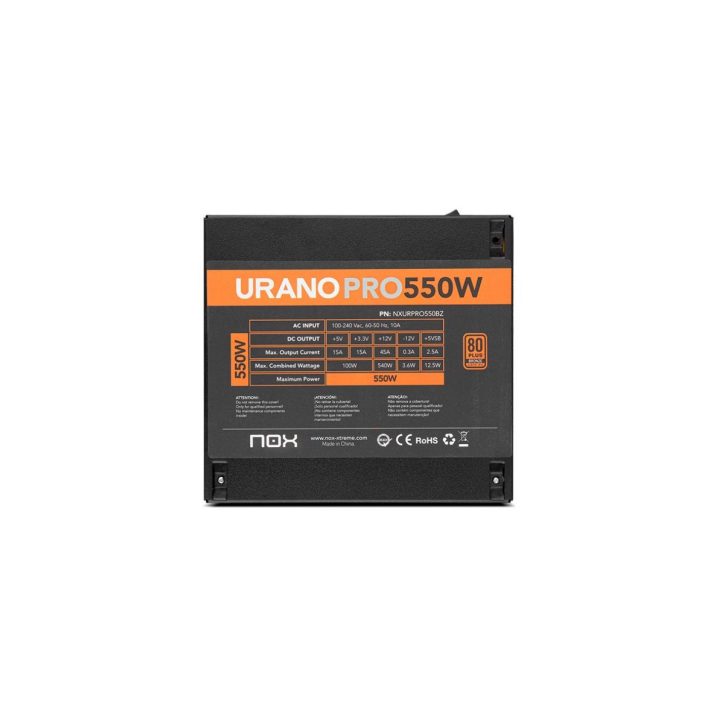 NOX urano pro 550W bronze 80 PLUS Bronze ATX (NXURPRO550BZ)