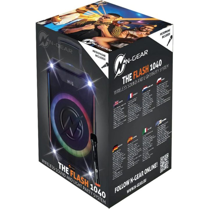 Coluna com rodas N-Gear The Flash 1040 preta