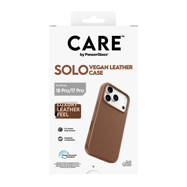 PanzerGlass CARE™ by ® Solo Vegan Leather Case Brown w. MagSafe…
