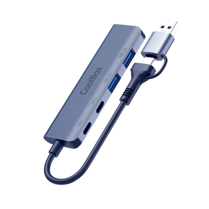 Hub CoolBox HUB4 LITE USB-C/A 4 PORTAS 2USB-C E 2USB-A 3.2 GEN1…