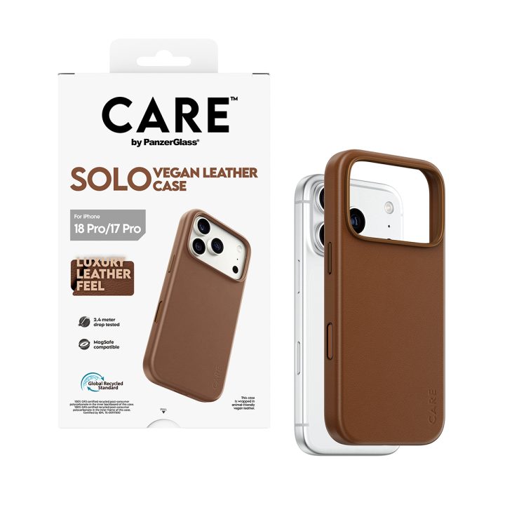 PanzerGlass CARE™ by ® Solo Vegan Leather Case Brown w. MagSafe…