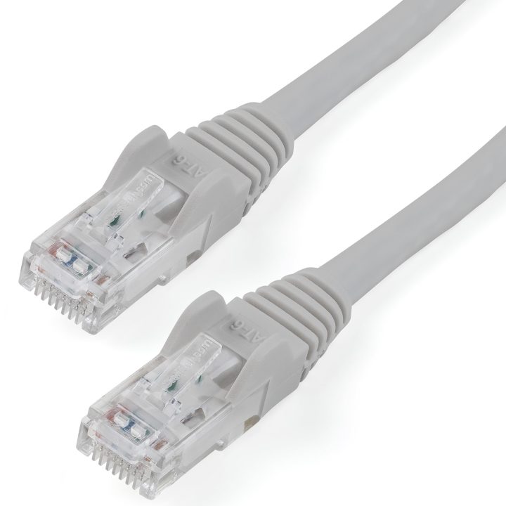 StarTech.com 0.5m Gray Gigabit Cat6 Ethernet RJ45 Snagless Network…