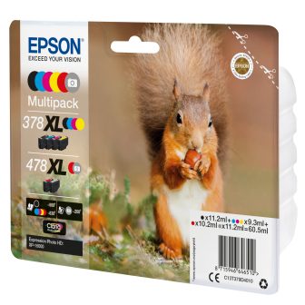 Epson Squirrel Tinta multipack 6 colores 378 XL/478XL Claria Photo HD…