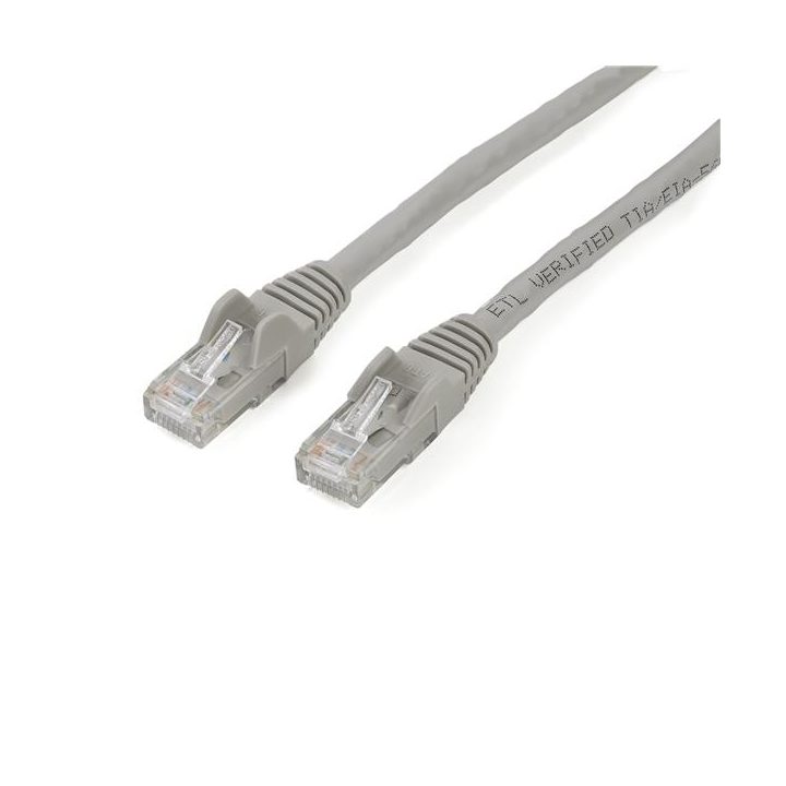 StarTech.com 0.5m Gray Gigabit Cat6 Ethernet RJ45 Snagless Network…