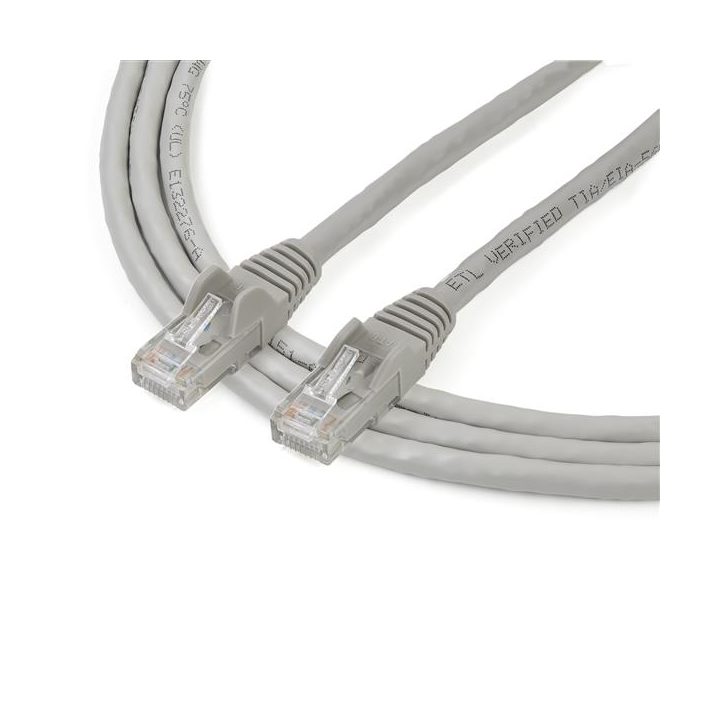 StarTech.com 0.5m Gray Gigabit Cat6 Ethernet RJ45 Snagless Network…