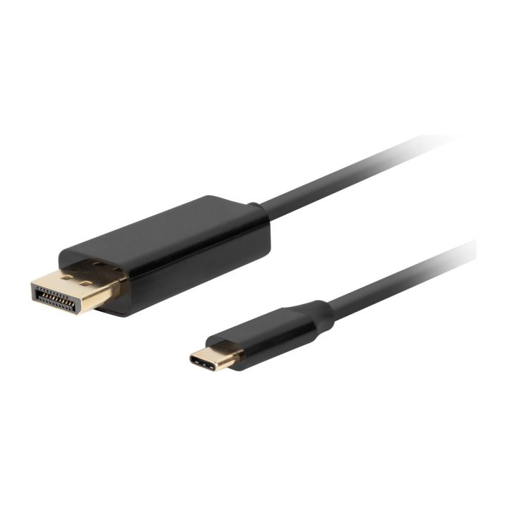 Cabo USB-C para DisplayPort 4K Lanberg 0.5m-macho-macho-negro…