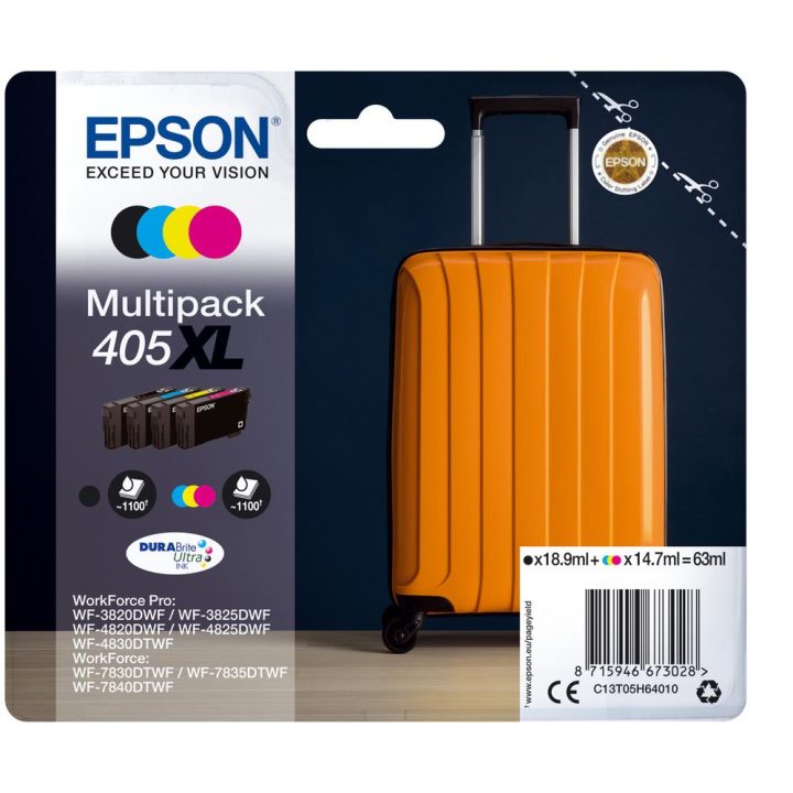 Epson Tinta multipack 4 cores 405XL DURABrite Ultra Maleta