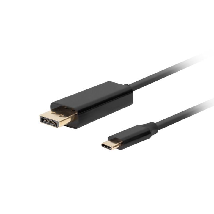 Cable USB-C a DisplayPort 4K Lanberg 0.5m-macho-macho-negro…