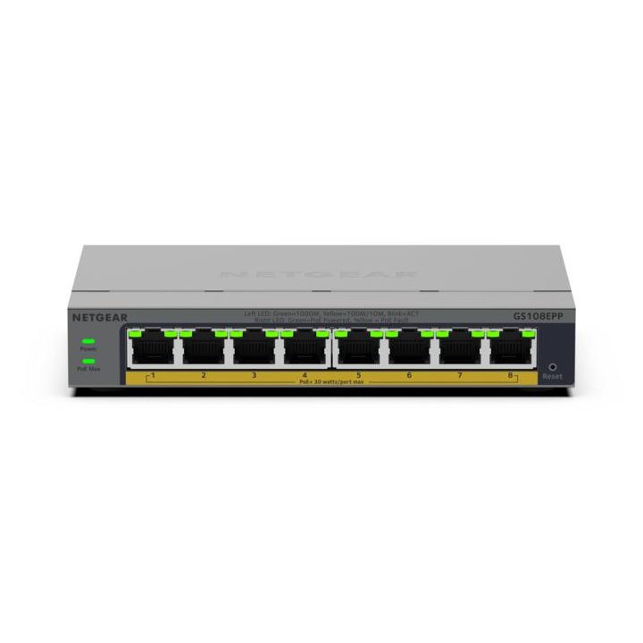 NETGEAR GS108EPP Unmanaged Gigabit Ethernet (10/100/1000) Power over…
