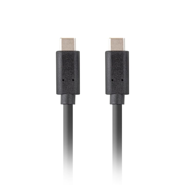 Cable USB-C Lanberg 0.5m-macho-macho-negro (CA-CMCM-32CU-0005-BK)