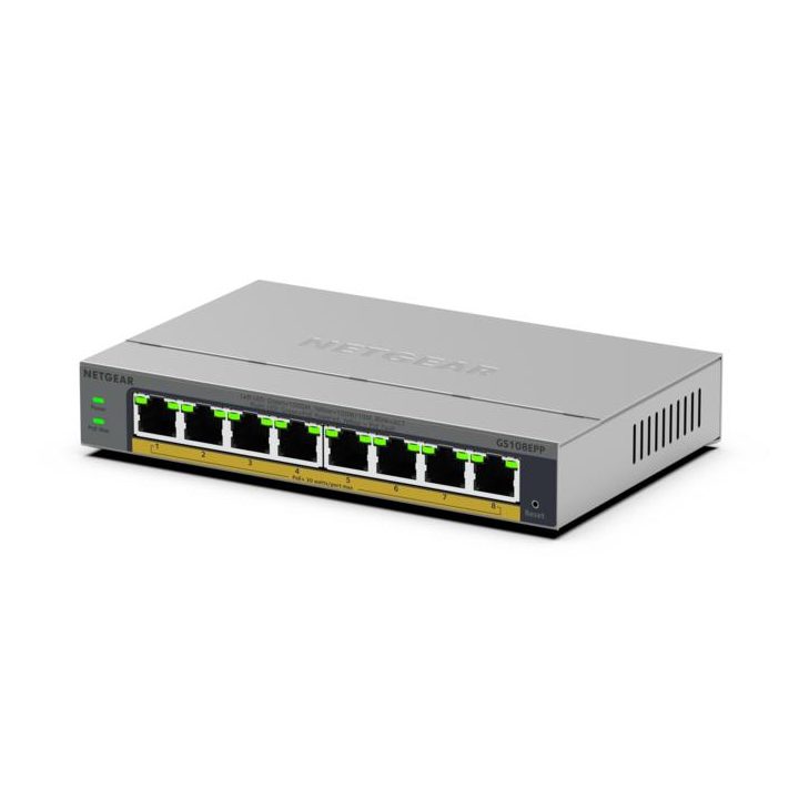 NETGEAR GS108EPP Não gerido Gigabit Ethernet (10/100/1000) Energia…