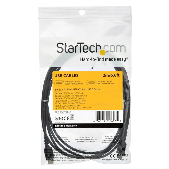 StarTech.com Cabo de Carregamento USB C de 2 m - Carregamento Rápido…