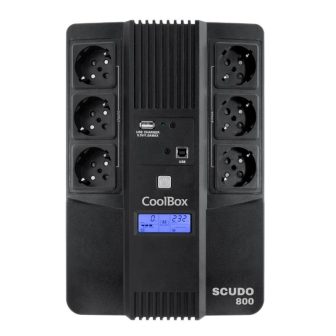 CoolBox SAI SCUDO3 800VA 480W 3+3 SCHUKOS + SOFTWARE