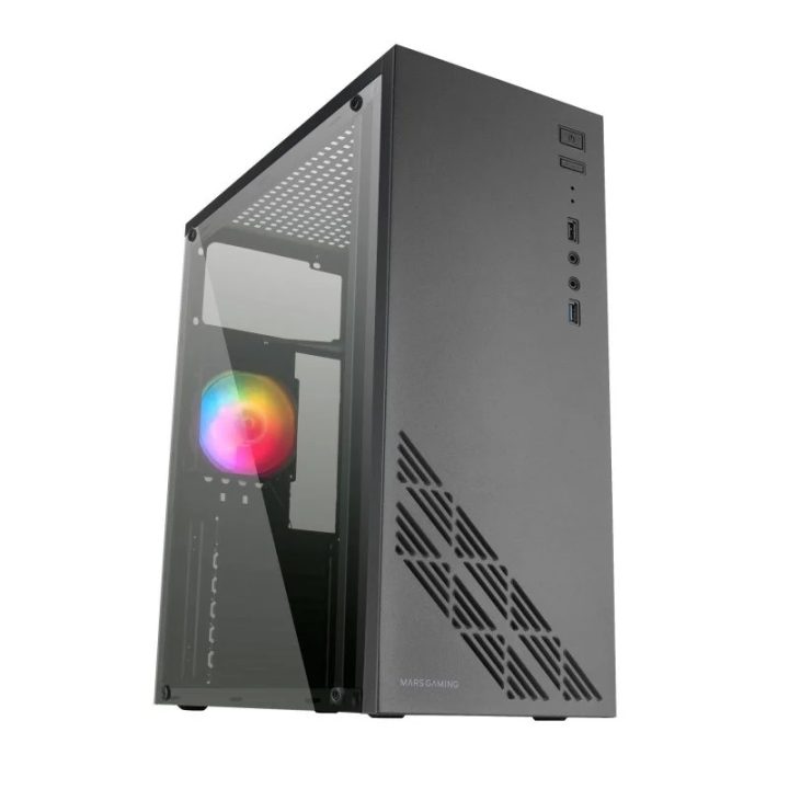 Mars Gaming MC100 - Caixa Gaming ATX, ventoinha 90mm FRGB, ventilação…