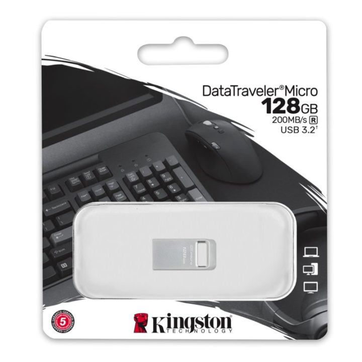 Kingston Technology DataTraveler 64GB Micro 200MB/s Metal USB 3.2 Gen…