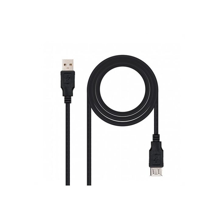 Nanocable CABLE USB 2.0, TIPO A/M-A/H, NEGRO, 1.8 M