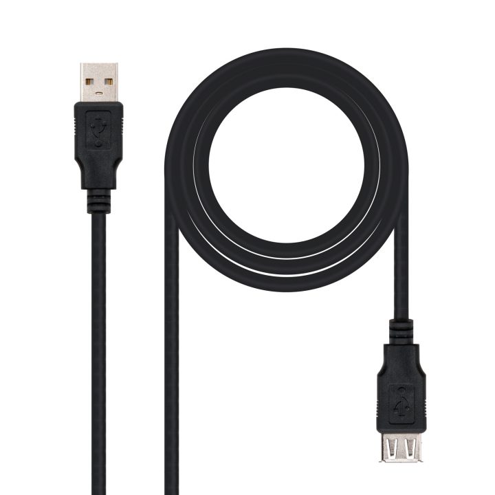 Nanocable USB 2.0 Cable, Type A/M-A/H, Black, 1.8 m